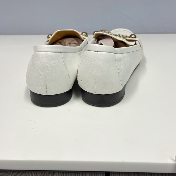 FRANCO SARTO.  Woman’s white Leather loafers. Size 7. Good condition - Picture 6 of 7